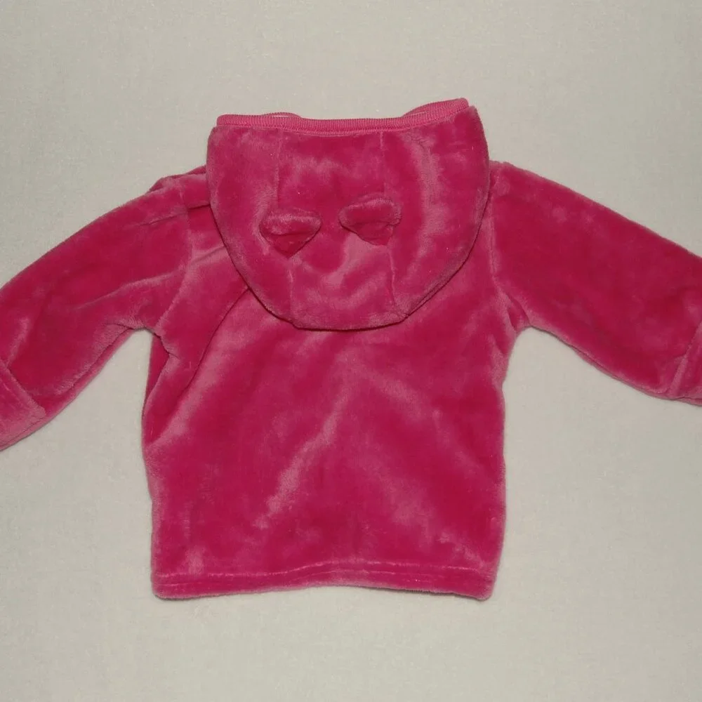 The Children's Place, 9-12M Baby Buttery Fleece Hoodie, Hot Pink